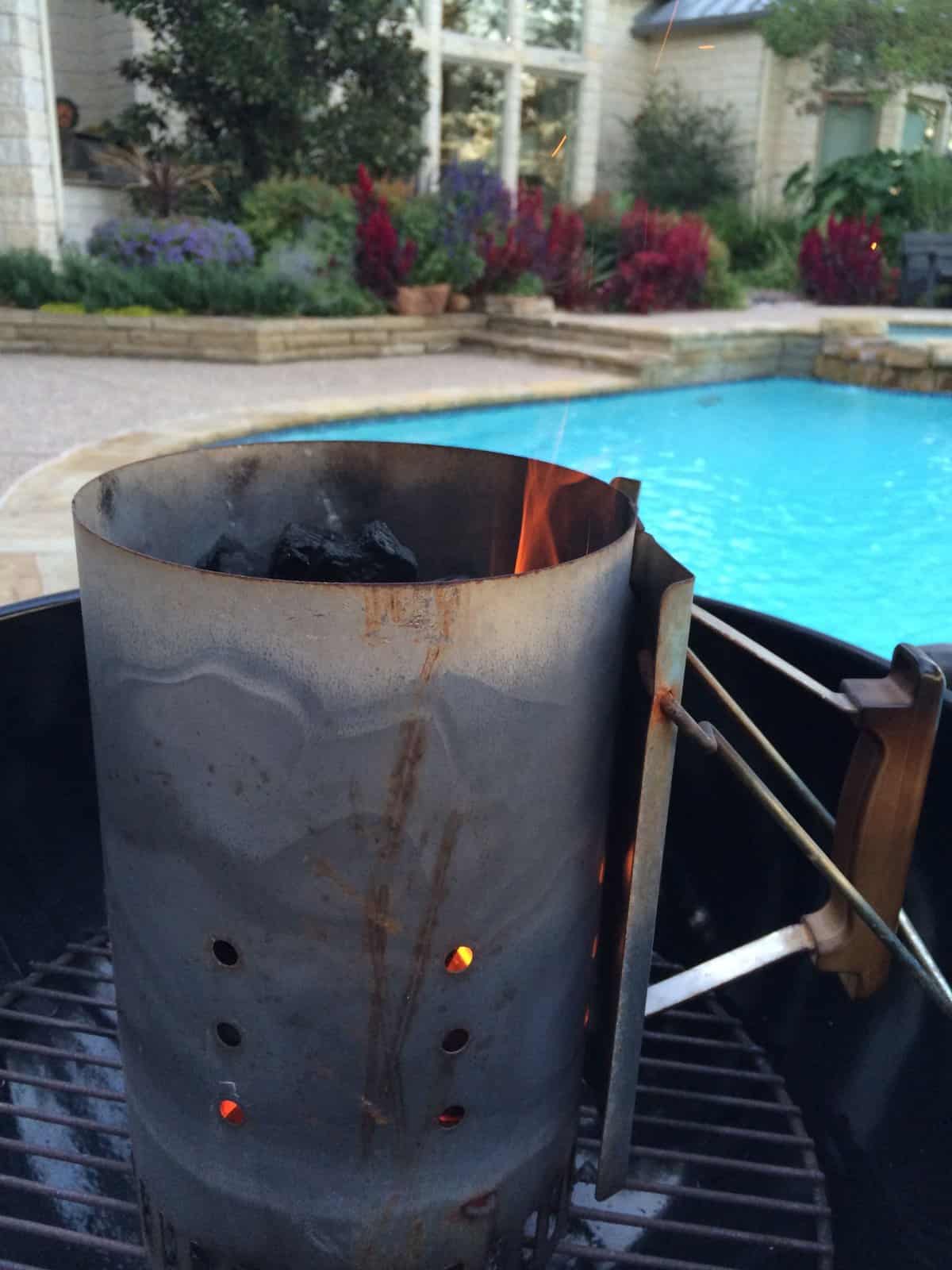 How do you start a charcoal grill?